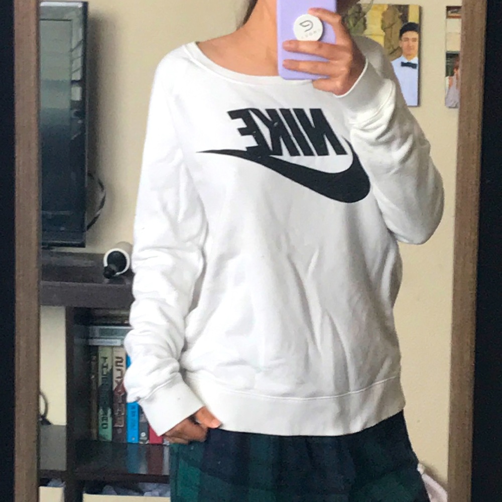 White Nike crew neck